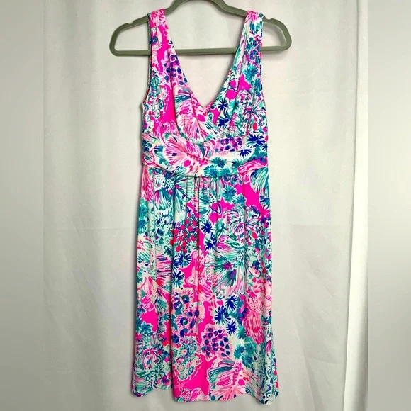lilly pulitzer short sloane dress Lilly Pulitzer Womens Short Sloane Dress (Size S) (Tiki Pink Gypsea Pink)